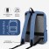 School backpack from lightning textiles, Fulldorn, external pocket, blue color