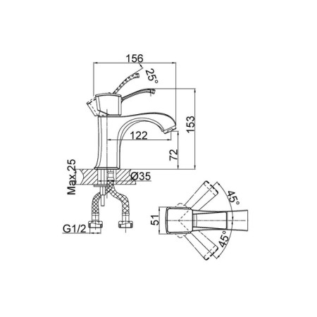 D&K RHEIN BACH DA1472101 sink mixer, chrome-1
