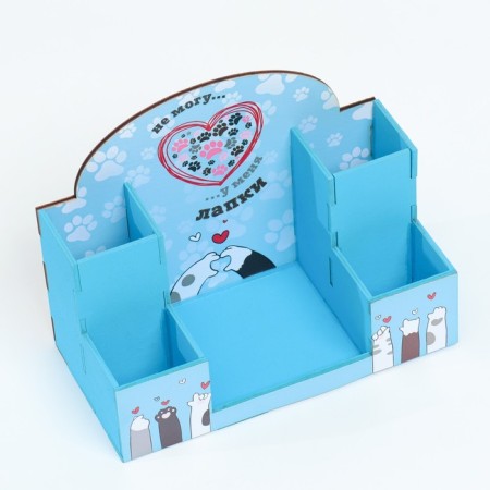 Organizer for the office "I can’t - I have paws" 20x15x10 cm-4