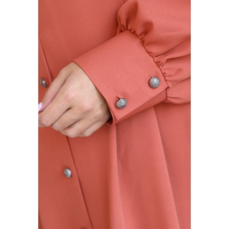 Female dress, size 50, terracotta color-7