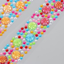 Decorative self -adhesive tape from rhinestones. The length is each 300 mm, the width is 25 mm.