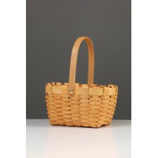Wicker basket 22 x 16 x 12 cm, handle h = 15 cm, natural