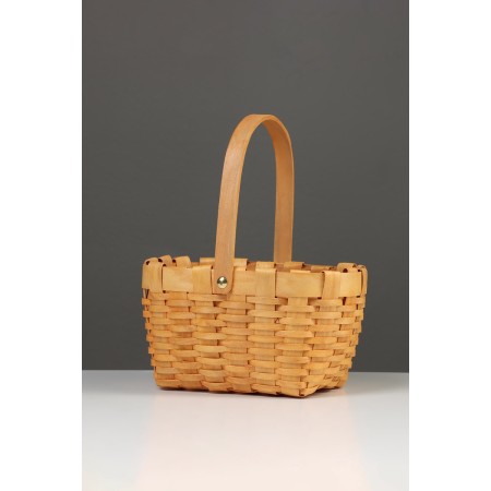 Wicker basket 22 x 16 x 12 cm, handle h = 15 cm, natural