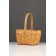Wicker basket 22 x 16 x 12 cm, handle h = 15 cm, natural