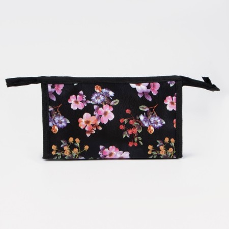 Cosmetic bag with lightning, black color-1