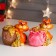 Piglite Polystone "Red Tiger with a barrel/bag of gold coins" MIX 9.5x7.5x10 cm