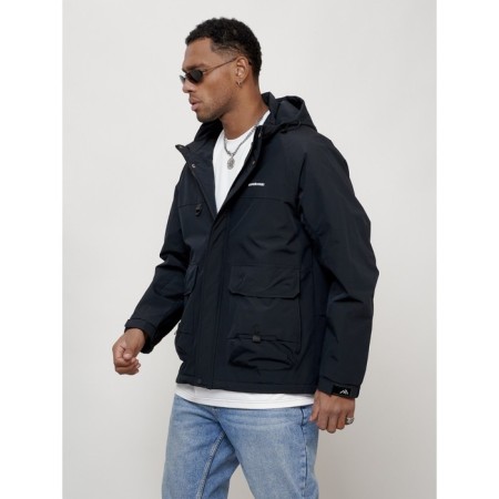 Male spring jacket, size 48, dark blue color-8