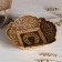 Square plate "for happiness", 15.5x4.5 cm, birch bark