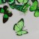 PVC stickers "Green butterflies" set 40 pcs 8x7 cm