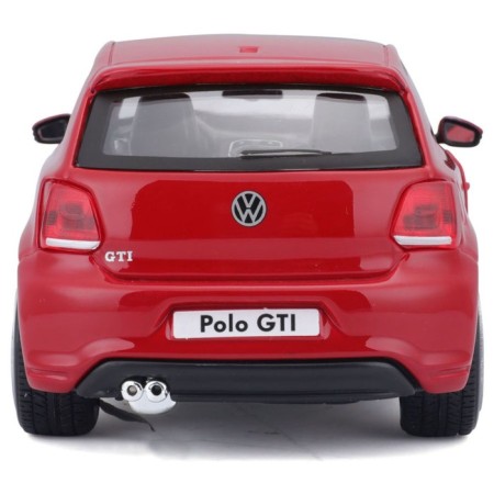 BBURAGO VW Polo GTI Mark 5, Die-Cast, 1:24, opening doors, red red-3