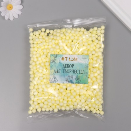 Decor for creativity "Assorted balls" light yellow set 10 grams-2