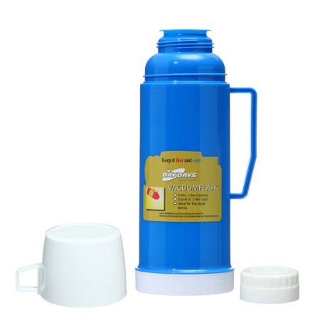Thermos 450 ml, with a glass flask, 9 x 25 cm, blue-2