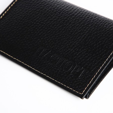 Passport cover, 5 pockets for cards, black-3