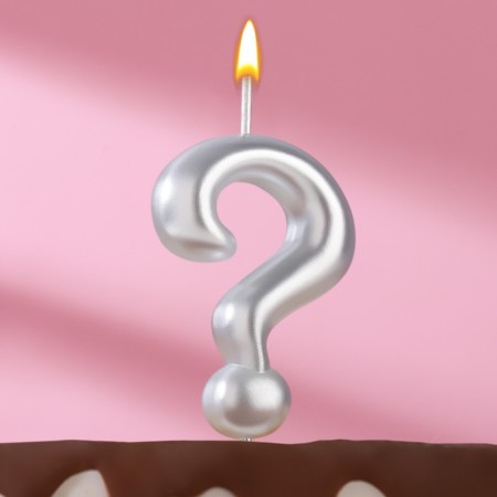 Candle in the cake on the skewer "Sign of question", 9x3.5 cm, mix
