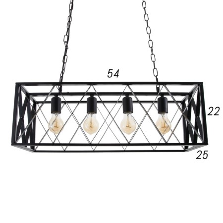 Lamp 2608/4 E27 40W Black 63x25x25-125 cm Bayerlux-6