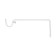 Bracket for cornice D20 is a single -row 15 cm, white