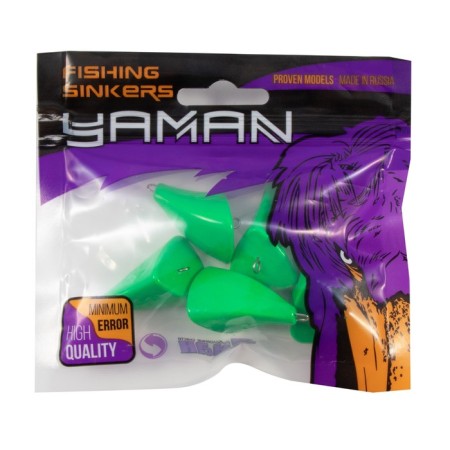 Cargo of a bullet exentric painted pissy Yaman 5 pcs., 60 g, green-4