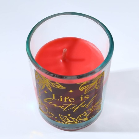 Candle in a glass "Dream", cinnamon, height 6 cm-2