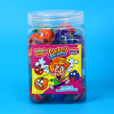 Marmalade with sour filling "Crazy Fruits" Assorted, 10 g-2