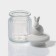 Glass Bank for bulk products with a ceramic lid of the bunny, 230 ml