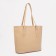 Zipper bag, external pocket, beige color