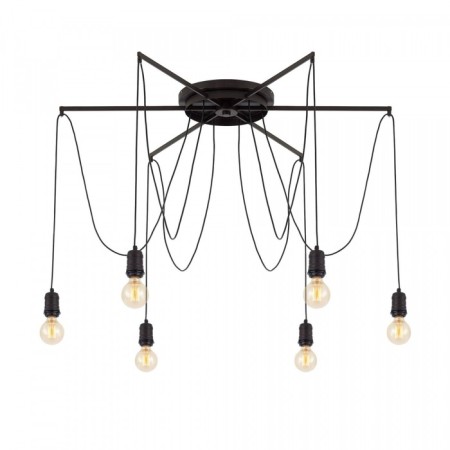 Suspended Citilux “Edison” CL451262, 120x120x235 cm, 6x75W, e27, black color-2