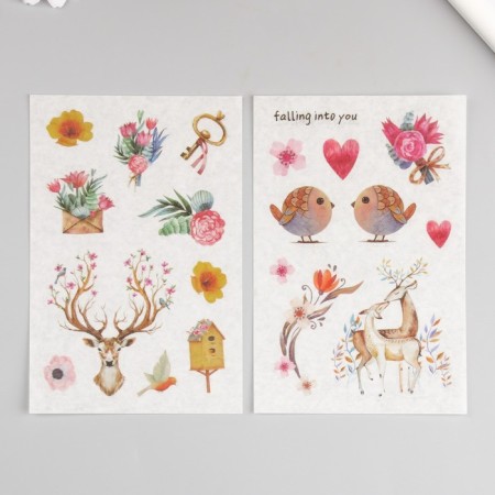 Stick Paper "Forest Deer" set of 6 sheets 18.6x10 cm-2