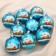 Set of balls plastic D-6 cm, 9 pcs "Zaired House" Blue