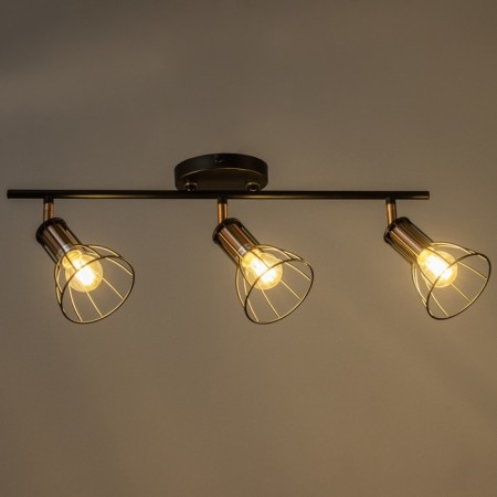 Lamp "Boston" 3x60W E14 black/copper-2