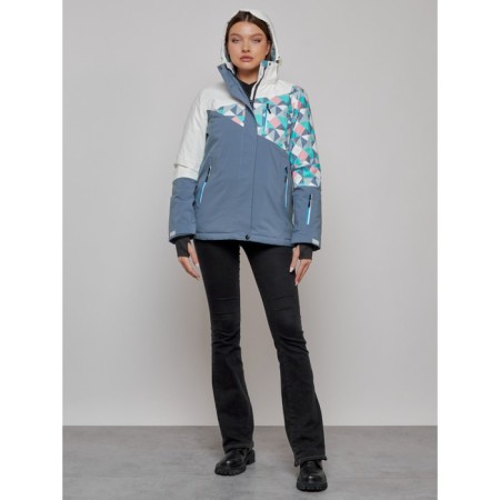 Ski jacket female, size 46, white color-12