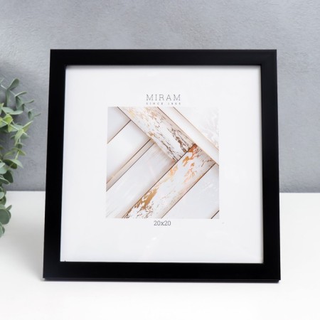 Photo frame plastic to worlds 20x20 cm, black (plastic screen)