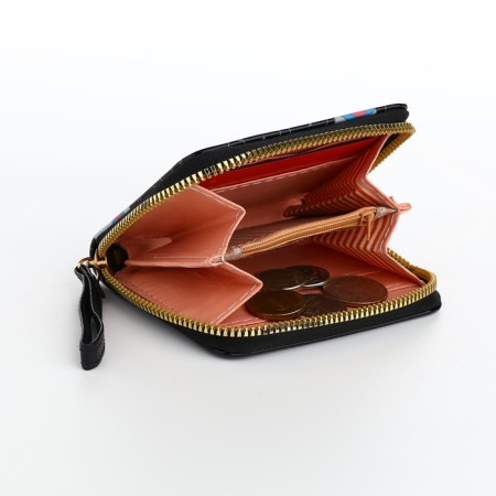 Children's wallet with lightning, black color-5