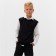Minaku boy's vest for a boy: School Collection, Black color, height 146 cm