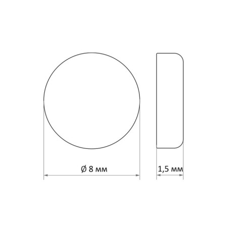 Stop silicone tundra, furniture 8 x 1.5 mm, 25 pcs-7