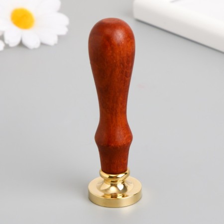 Printing for wax with a wooden handle "Kit floats in the city" 9x2.5x2.5 cm-2