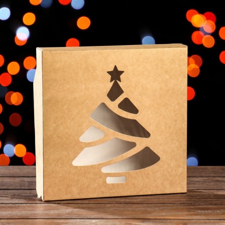 Folding box "Christmas tree", craft, 20 x 20 x 4 cm