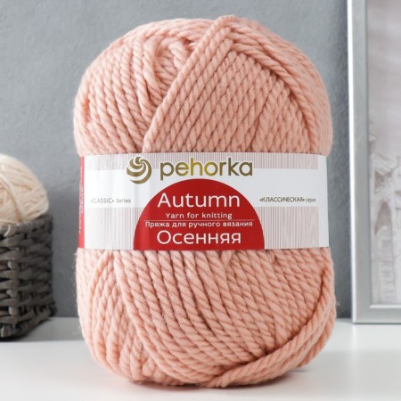 Autumn yarn 25% wool, 75% pan 150m/200g (68-hour rose)