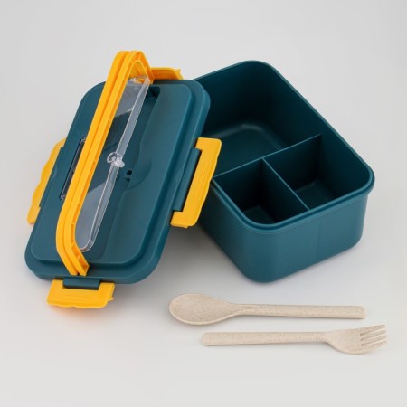 Lunch box, 1.3 l, with instruments, 12 x 8.6 x 20 cm, turquoise-2