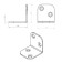 Furniture corner, 28x28x1.5 mm, zinc, in packaging 100 pcs.