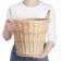 Basket "Gardener", bottom plywood: 20 × 20, top: 30 × 30, h = 25/33 cm, manual weaving, willow