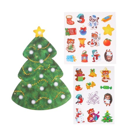 New Year's Velcro game "New Year! Funny animals »Mix (Tigers/Gobbles)-1