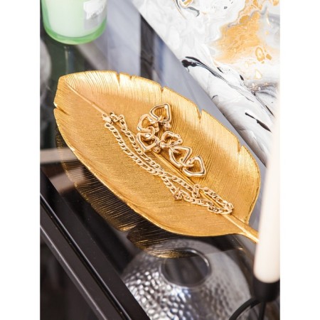 Decorative dish "Palm leaf", 28 × 13 × 2.5 cm, gold color