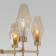 EUROSVET PRISM ceiling lamp 60143/6, E14, 6x60W, 700x700x680 mm, brass color