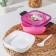 Container Plastic food "simplicity", 14 × 14 × 9 cm, cover, spoon, color mix