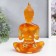 Souvenir Polystone "Buddha Anjali Mudra - Prayer" Orange 18x12x6 cm