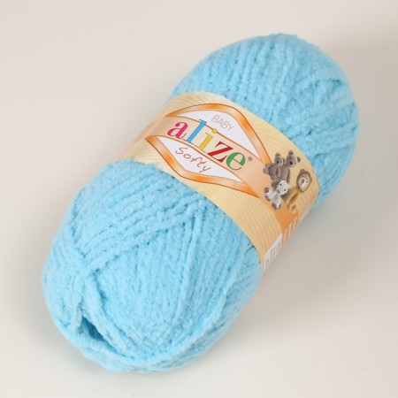 Yarn "Softy" 100% micropoliester 115m/50g (128 St. Biryuza)-1