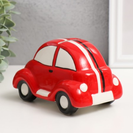 Piggy bank Ceramics "Eye machine" red 13x7.8x7.4 cm-2
