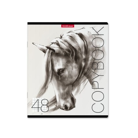 Notebook of 48 sheets in the Erichkrause Wild Horse cage, cover coated cardboard, offset block, mix-4