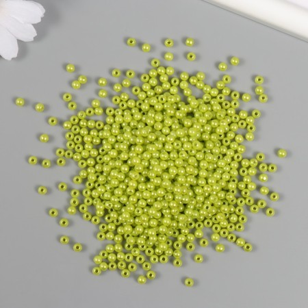 Set of beads "Pearls" d 4 mm, 250 gr, light green