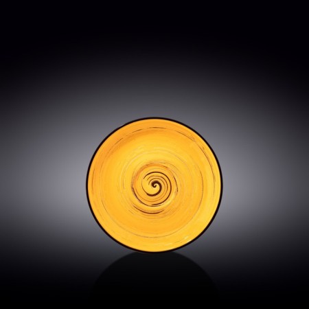 Saucer Wilmax England Spiral, D = 15 cm, yellow color